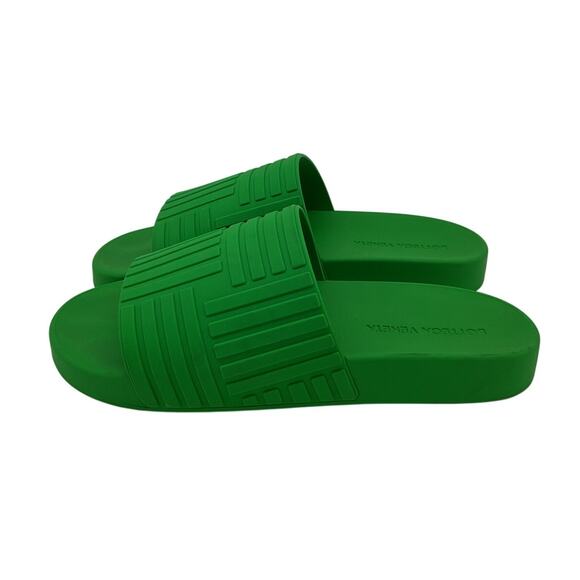 Bottega Veneta Textured Green Ridged Strap Sandals Size 42 EU main image 4